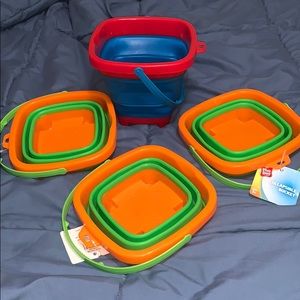 4 Brand new collapsible buckets!